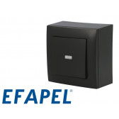 Interrupteur va et vient lumineux noir Efapel Logus 90