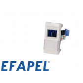 Prise RJ45 cat.6A UTP ½ module Efapel Quadra & Latina (45x45)