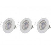 Lot de 3 spot LED GU10 blanc 5W 4000K