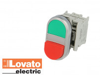 Bouton poussoir double. Vert et Rouge avec LED