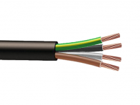 Cable RO2V "4G" (marron / noir / gris / vert-jaune) à la coupe