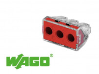 50 connecteurs WAGO 3 entrées (rouge) pour fil 6mm²