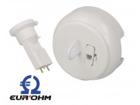 Boite DCL en saillie complète, avec piton et douille E27 Eur'ohm diam. 85mm