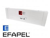 Goulotte pour appareillage 45x45 Efapel. Deux compartiments 155 x 50 mm
