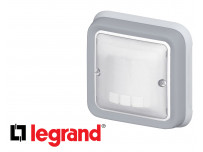 Interrupteur automatique Legrand Plexo™ gris encastrée