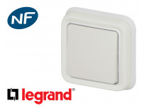 Interrupteur va-et-vient simple Legrand Plexo™ blanc encastrée