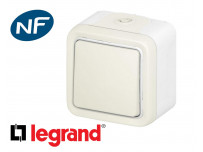 Interrupteur va-et-vient simple Legrand Plexo™ blanc complet