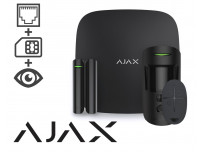 Alarme sans fil AJAX HUB2 (GSM + Ethernet), avec fonction levée de doute, noire