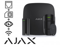 Alarme sans fil AJAX HUB2 (GSM + Ethernet + Wi-Fi), avec fonction levée de doute, noire