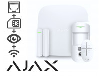 Alarme sans fil AJAX HUB2 (GSM + Ethernet + Wi-Fi), avec fonction levée de doute, blanche