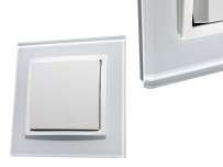 Plaque enjoliveur blanche