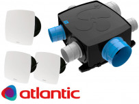 Kit VMC autoréglable "Autocosy" extraplat jusqu'à 4 sanitaires