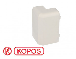 Angle extérieur pour plinthe PVC blanche 80 x 25 mm
