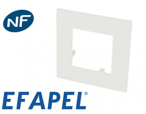 Plaque de finition blanche simple Efapel Quadra (45x45)