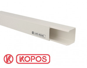 Goulotte électrique PVC 40 x 40 mm KOPOS