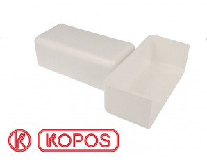 Embout pour goulotte PVC blanc 180 x 60 mm KOPOS