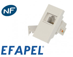 Prise téléphone RJ11 ½ module Efapel Quadra & Latina (45x45)
