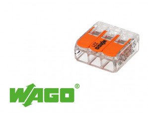 50 mini connecteur WAGO 3 entrées pour fil souple ou rigide