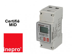 Compteur Electrique Monophasé. Double tarif certifié MID