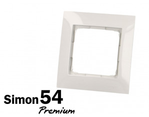 Plaque de finition blanche simple Simon Premium