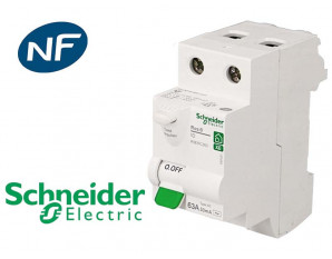 Interrupteur différentiel 2P 63A 30mA Type AC Schneider Resi9 XE