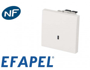 Interrupteur va-et-vient lumineux Efapel Quadra & Latina (45x45)