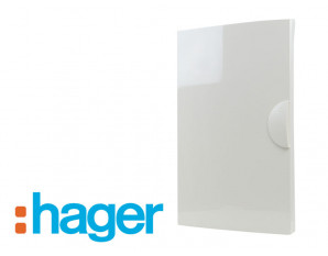 Porte blanche pour coffret 2 rangées Hager Gamma13