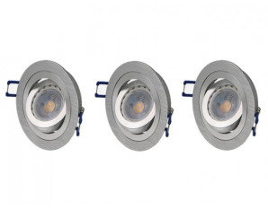 Lot spot orientable argent 3000K