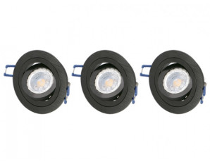 Lot spot orientable noir 4000K