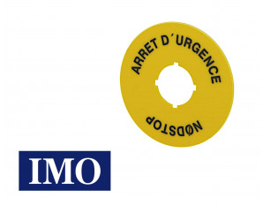 Disque signalétique IMO jaune 60mm 