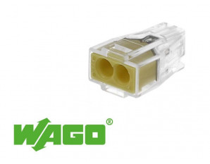 100 connecteurs WAGO 2 entrées (jaune)