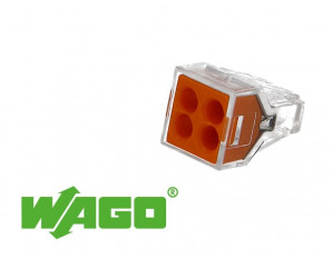 100 connecteurs WAGO 4 entrées (orange)