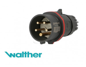 Prise triphasé mâle CEE, 5 x 16A, pour prolongateur Walther Neo