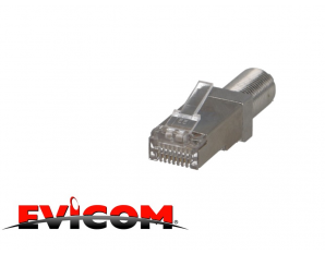 Cordon RJ45/TV (VDI), Mâle / Mâle, Adaptateur coaxial femelle / F mâle