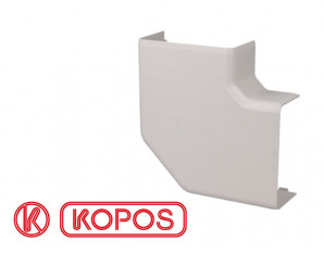 Angle plat pour goulotte PVC blanc 80 x 40 mm KOPOS