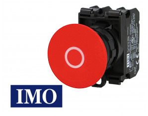 Arrêt d'urgence IMO complet à impulsion Ø22mm, 1NO+1NC