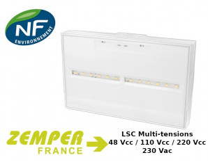 Luminaire sur Source Centrale antipanique ambiance IP44 Multitensions