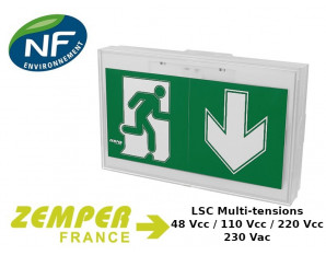 Luminaire sur Source Centrale évacuation IP44 Multitensions