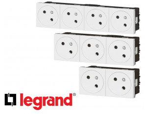 Legrand 50611  Bloc multiprise mural Mosaic - 6 Prises