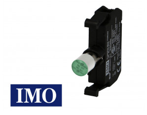 Voyant lumineux vert 24VAC/VDC IMO pour boutonnerie Ø22mm