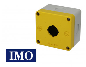 Boîtier une position jaune pour boutonnerie IMO Ø22mm