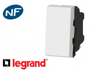 Poussoir simple 1 module Legrand Mosaic composable