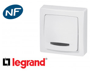 Poussoir lumineux Legrand Otéo  Bouton poussoir chez bis-electric