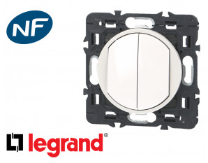 Poussoir double blanc Legrand Céliane™