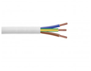 Câble H05VV-F 3G1.5mm² blanc, couronne de 50m