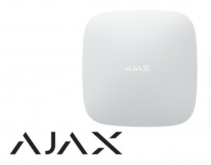 Centrale AJAX HUB2 PLUS (GSM + Ethernet + Wi-Fi) blanche, avec fonction levée de doute