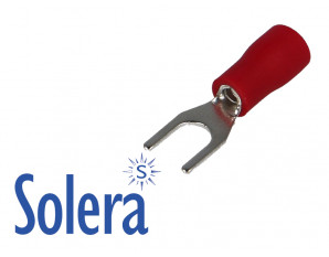 Cosses isolée à fourche, rouge, 1.5mm² Solera