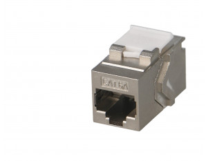 Cat6a RJ45 femelle à femelle Prise Keystone - Blanc