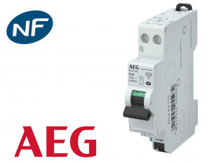 Disjoncteur modulaire phase neutre 4.5kA automatique AEG