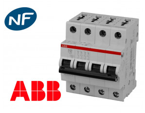 Disjoncteur tetrapolaire modulaire 6kA courbe C ABB